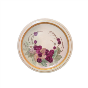 Theodore Haviland Hand-painted blackberry Plate Theo Ivory-paste Limoges France